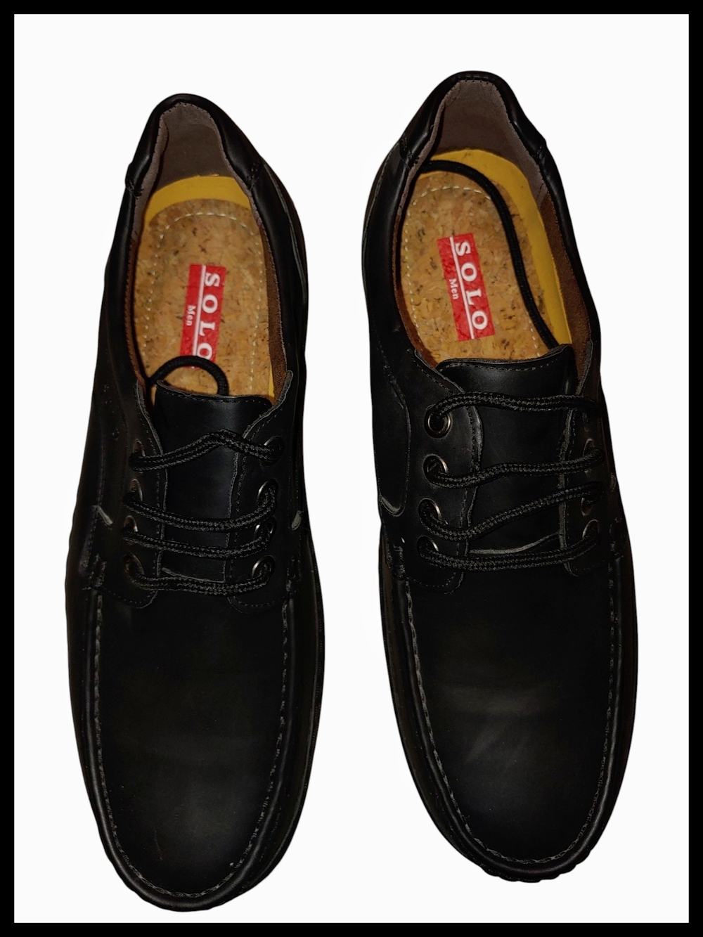 SOLO Men's Black Casual Lace-Up Shoes - Picture 6 of 9